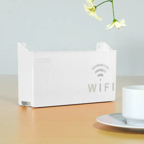 Пластиковый держатель для WiFi роутера белый SiPL Пластиковый держатель для WiFi роутера белый SiPL