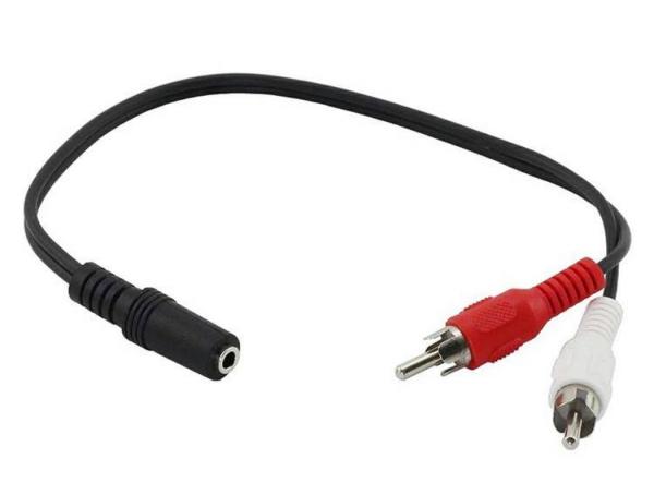 Кабель переходник JACK 3.5 мм на 2x RCA  SiPL Кабель переходник JACK 3.5 мм на 2x RCA  SiPL
