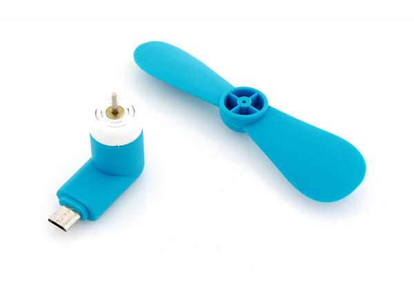 Мини вентилятор SiPL в разъем microUSB синий Мини вентилятор SiPL в разъем microUSB синий