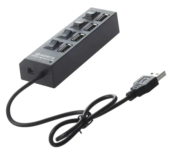 Скоростной разветвитель USB хаб Hub 4 порта с переключателями SIPL Скоростной разветвитель USB хаб Hub 4 порта с переключателями SIPL