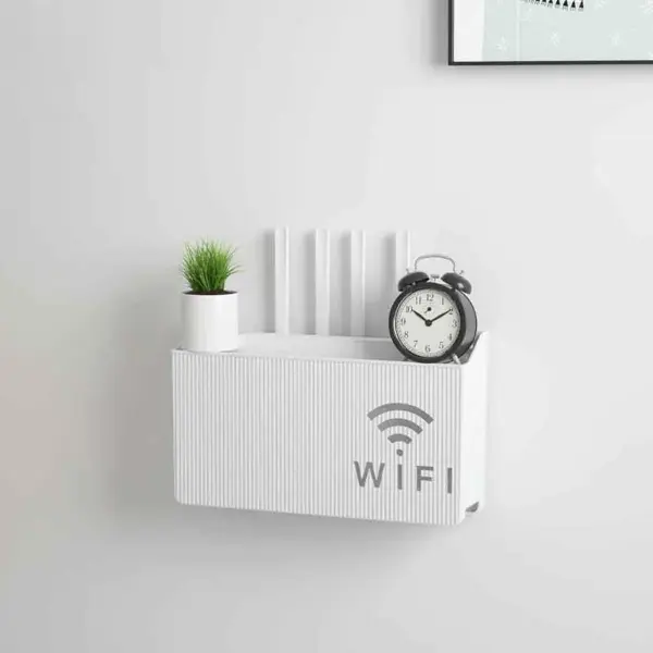 Пластиковый держатель для WiFi роутера белый SiPL Пластиковый держатель для WiFi роутера белый SiPL